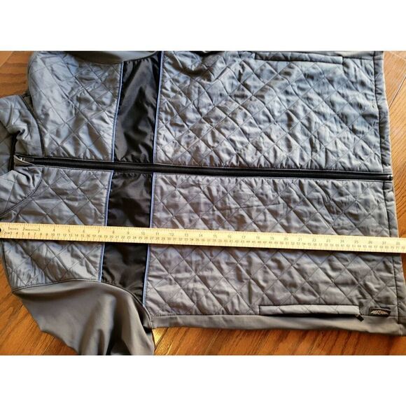Straight Down Lightweight Gray Fill Zip Performance Jacket Size Large - Picture 3 of 9